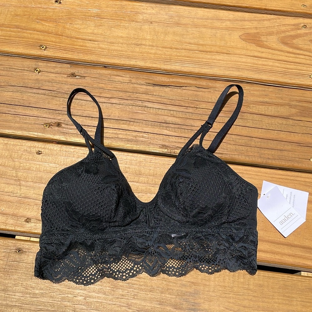 Auden Black Lace Bralette NWT XS